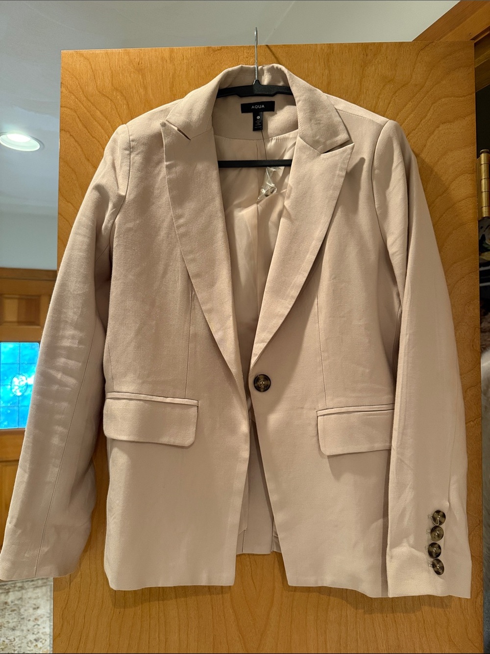 Aqua tan blazer jacket